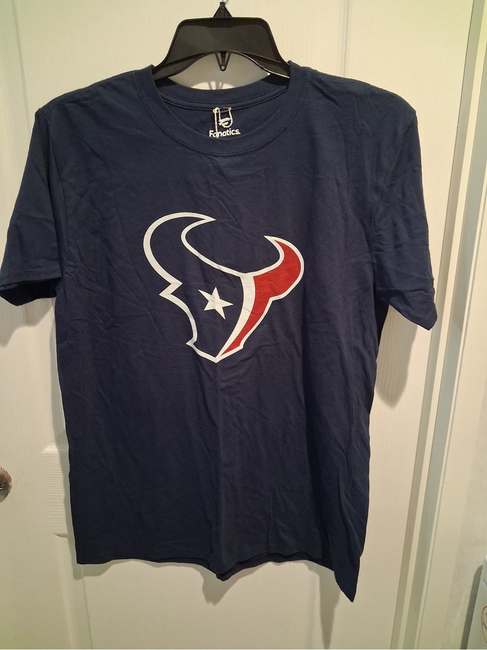 Fanatics Navy Houston Texans Logo Tee with Red & White Accents - Men's